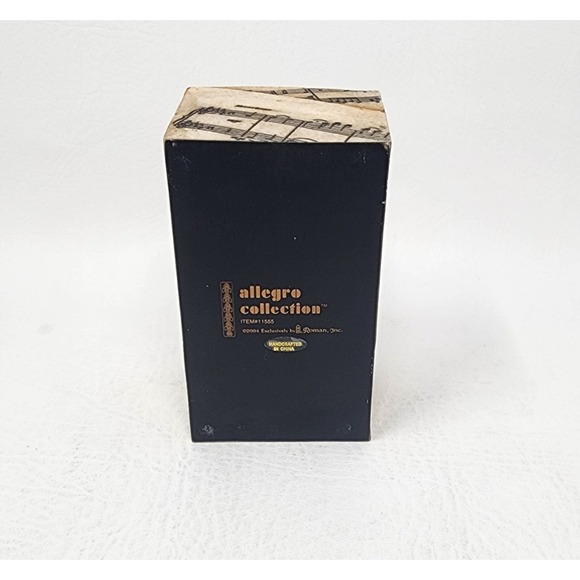 2004 Roman Inc. Trinket Jewelry Music Box French Horn Music Notes Theme 4.75x3 - Picture 10 of 15